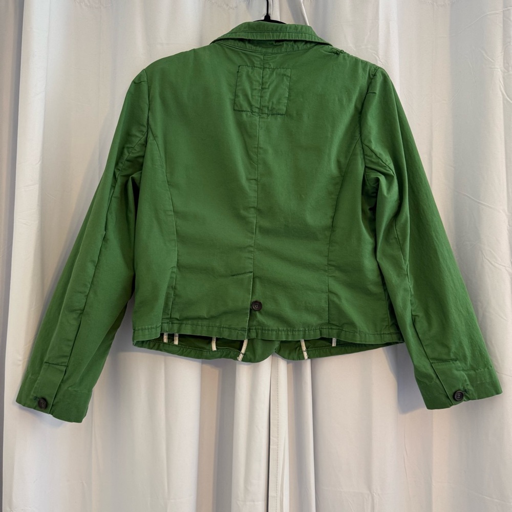 Daughters of the Liberation Blazer Jacket Green Cotton Womens 8 - Picture 3 of 13
